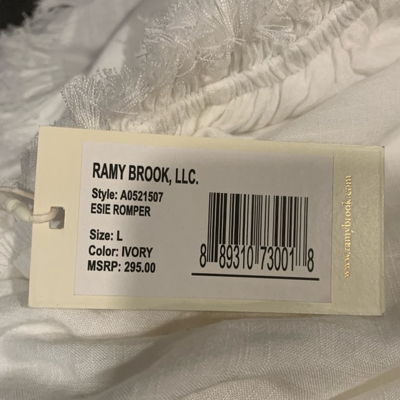 RAMY BROOK Esie Romper Ivory New with Tag $295 retail large CREAM white - Picture 6 of 10